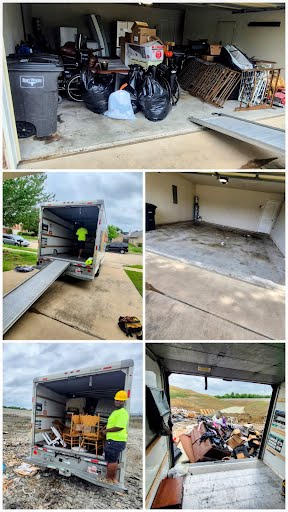 Sky Is The Limit Moving team completing a commercial facility cleanout project in the Lakes of River Trails area of Hurst, Texas.